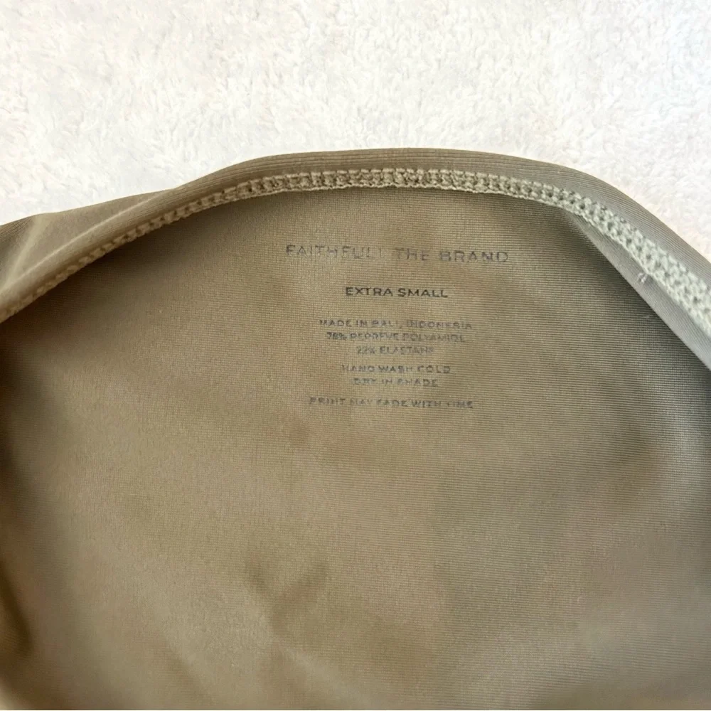 Faithfull the Brand Ada Bikini Bottom Khaki Size XS